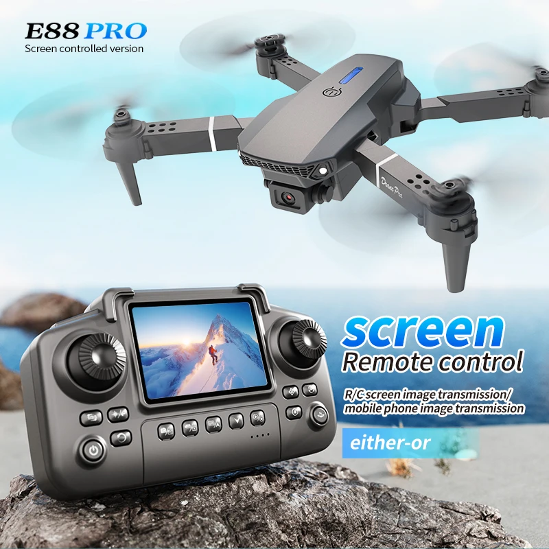 Rc Hobby Grade Helicopter - プロフェッショナル E88 プロドローン スクリーン付き 8K HD