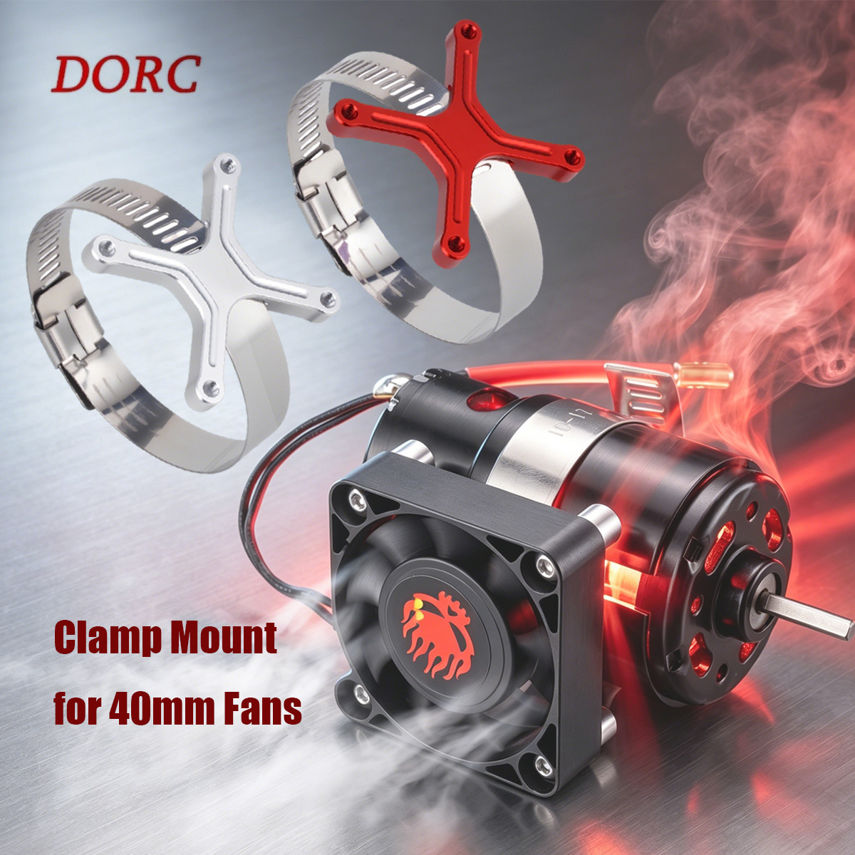 Rc Hobby Engine - ユニバーサル調整可能なファンマウント 30-49mm 広範囲対応 1/8 1/10 RC