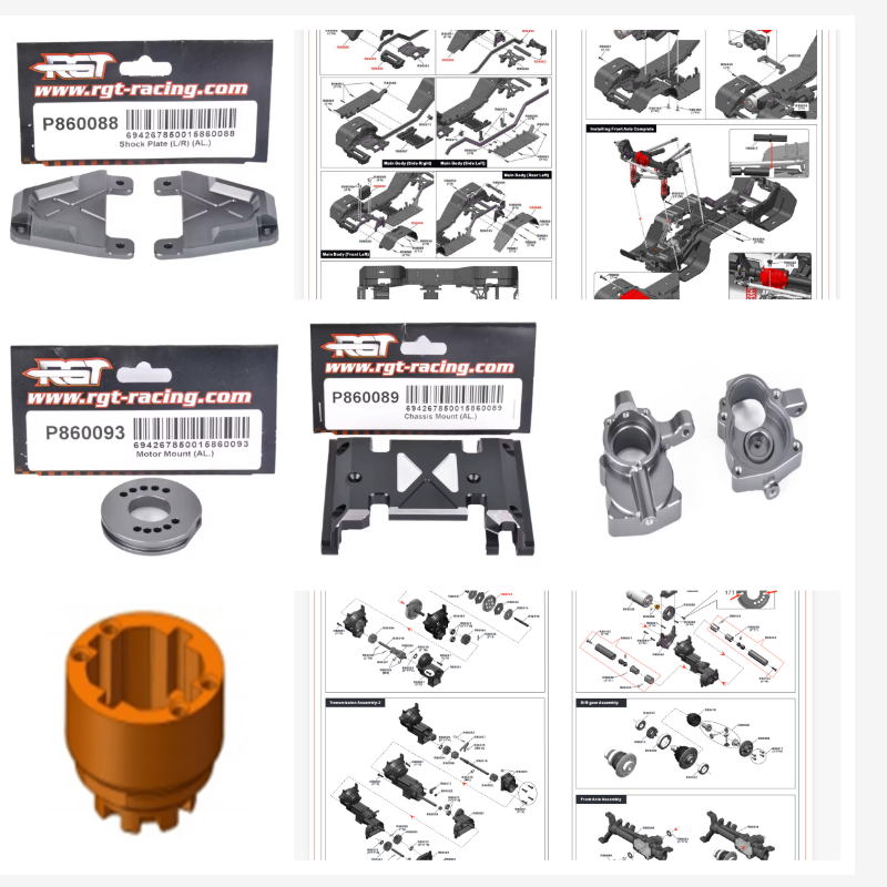 Rc Hobby Grade Crawler - RGT スペアパーツ P860086 P860088 P860089 P860090