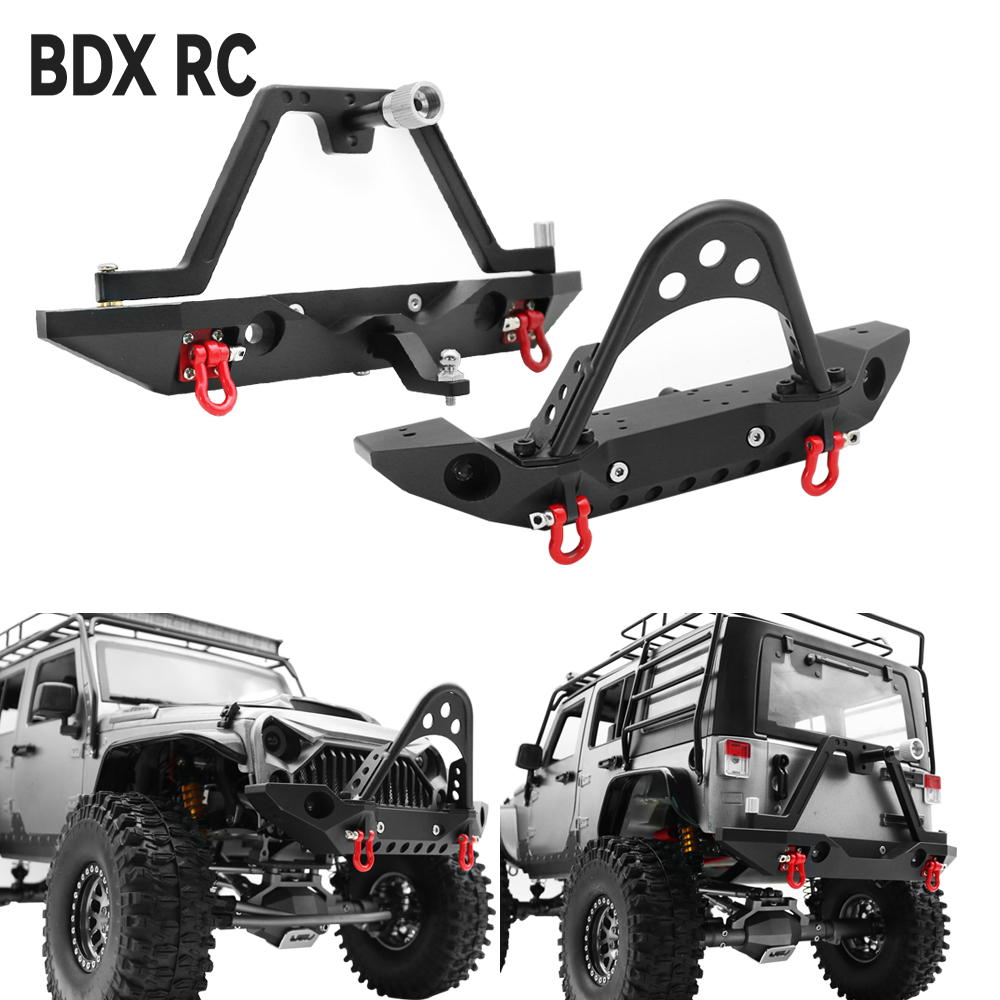 Rc Hobby Grade Crawler - メタルフロントリアバンパー、スペア1.9インチタイヤ付き、1/10 RCクローラーアキシャルSCX10 & SCX10 II用 900046