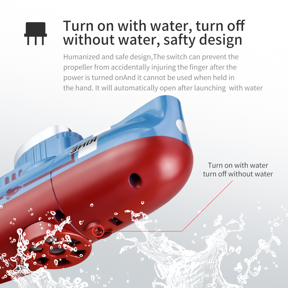 Rc Submarine Water - 子供向けミニRC潜水艦 - 時速0.1mの防水潜水シミュレーションモデルおもちゃ、クリスマス用リモコンボート