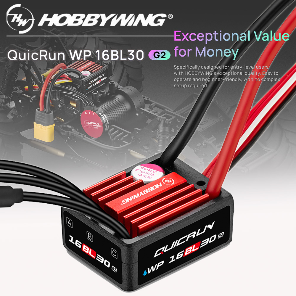 Rc Hobby Engine - Hobbywing QuicRun WP-16BL30 G2 30A 2-3S