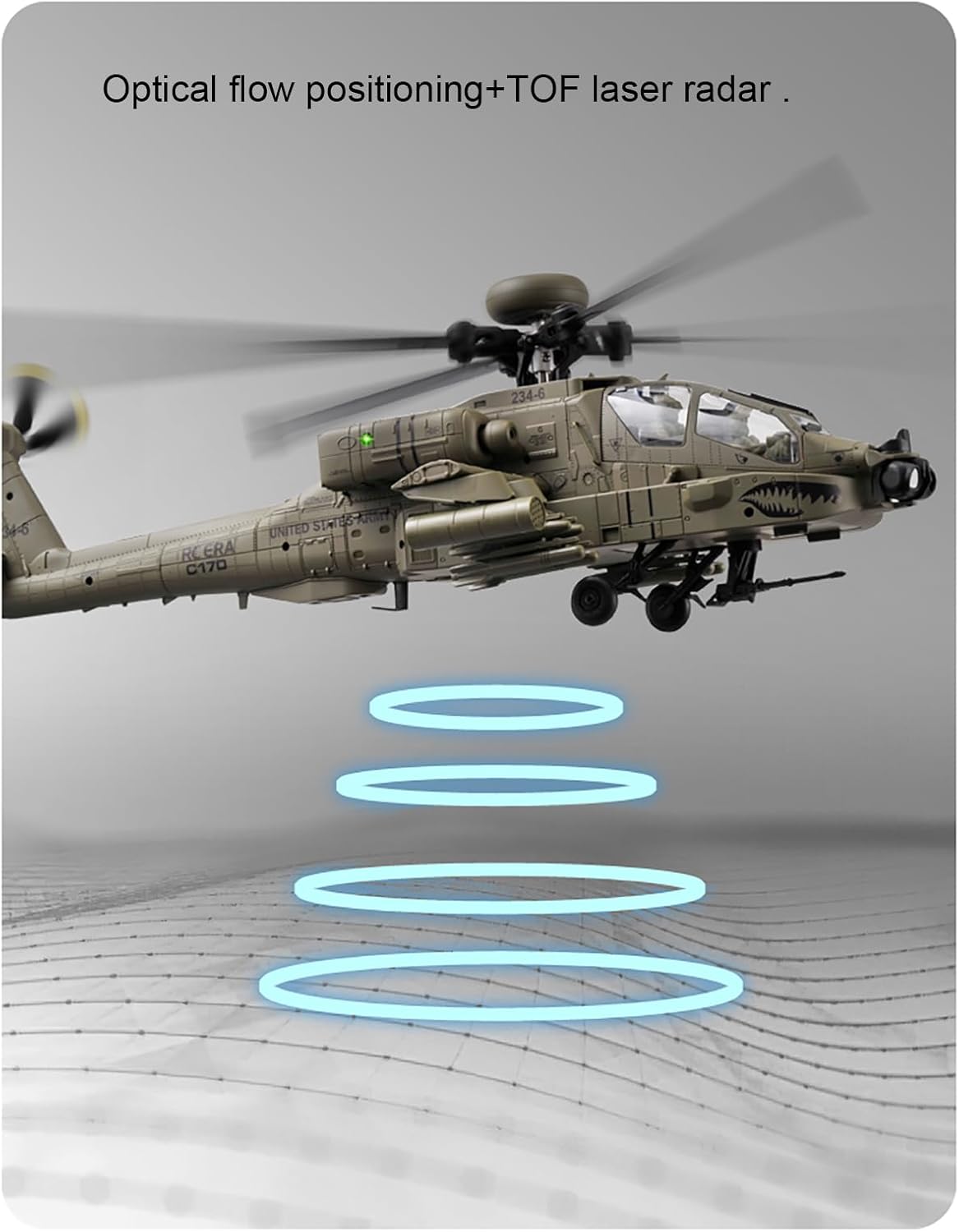 310MM 6CH C170 AH-64D リモートコントロ - Rc Hobby Grade Helicopter のレビューと価格