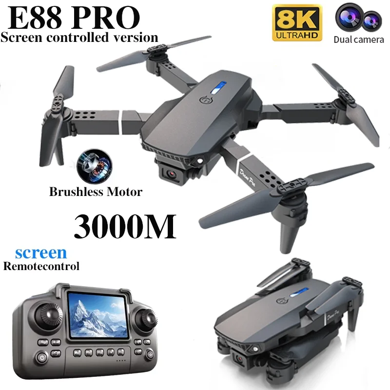 プロフェッショナル E88 プロドローン スクリーン付き 8 - Rc Hobby Grade Helicopter のレビューと価格