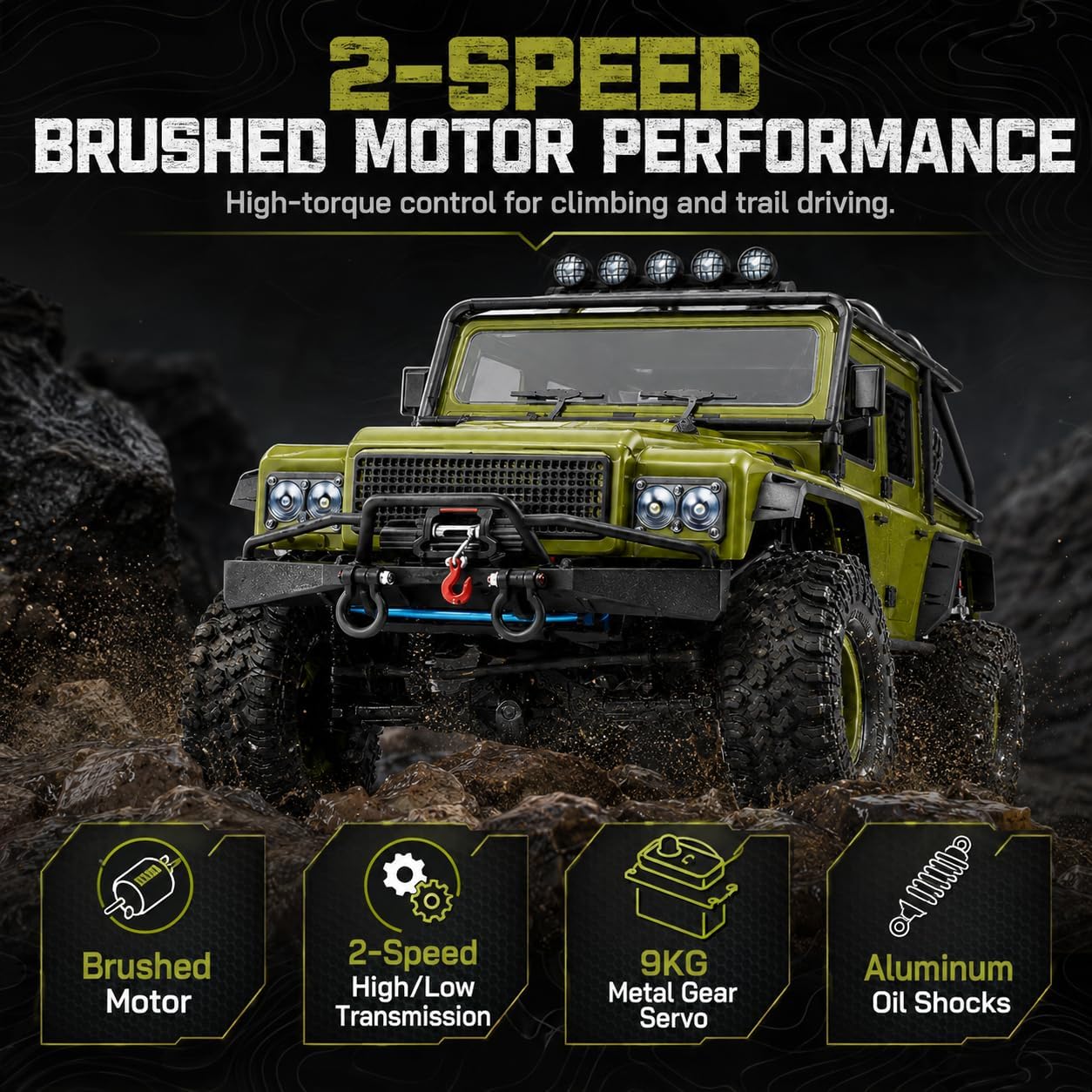 大人向けリモコンカー - 1/8スケール 4x4オフロードク - Rc Hobby Grade Crawler のレビューと価格