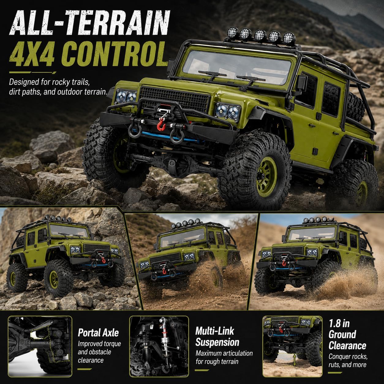 大人向けリモコンカー - 1/8スケール 4x4オフロードク - Rc Hobby Grade Crawler のレビューと価格